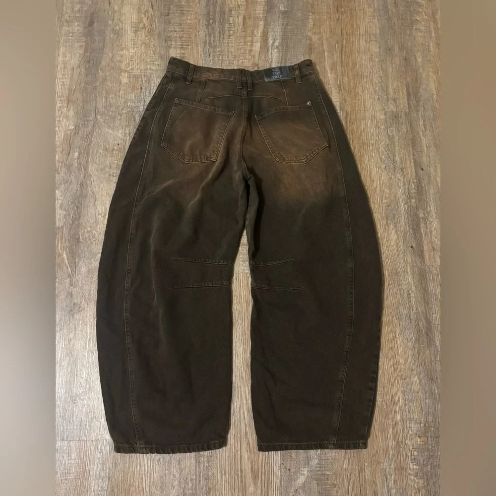 🔥Free People Good Luck Mid-Rise Barrel Jeans In Root Beer We The Free - Picture 6 of 14